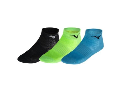 Ponožky Mizuno Training Mid 3P Black L Green Maui B