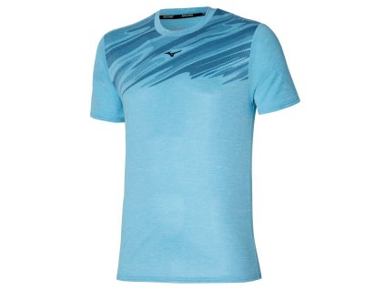 Pánské Triko Mizuno Core Graphic Tee Maui Blue
