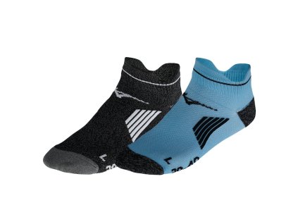 Ponožky Mizuno Act Train Mid 2P Black Maui Blue