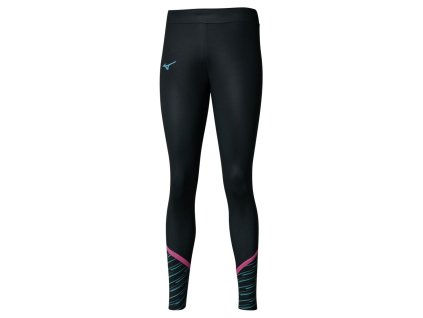 Legíny Mizuno Graphic Legging Black Maui Blue