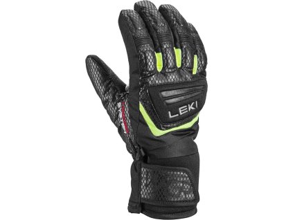 Rukavice Leki WCR Team 3D Junior black-ice lemon