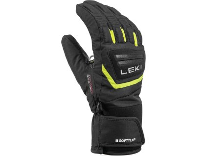Rukavice Leki Griffin 3D Junior black-yellow