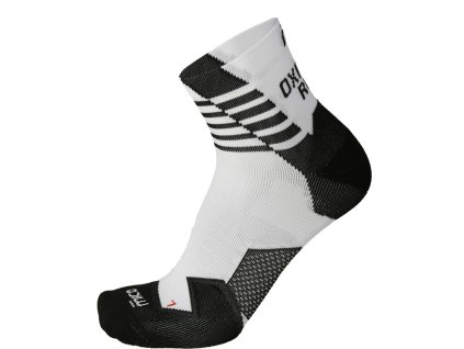 MICO Compression Oxi-Jet Run Ankle Socks - Bianco