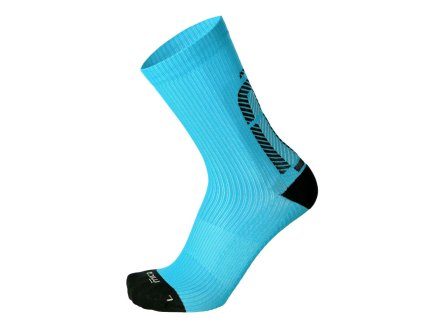 MICO Light Weight X-Perf Trail Run Crew Sock - Pop Star