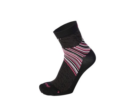 MICO Light Weight Extra Dry Run Wmn Crew Sock - Fucsia