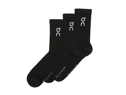 Ponožky ON Running Logo Sock 3-Pack Black