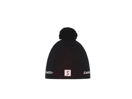 Eisbär Rippi Pompon MÜ RL SP schwarz-salsa red