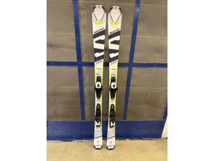 sjezdové lyže set bazar - salomon e x-max xr + e lithium 10