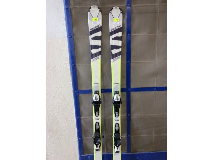 sjezdové lyže set bazar - salomon e x-max xr + e lithium 10