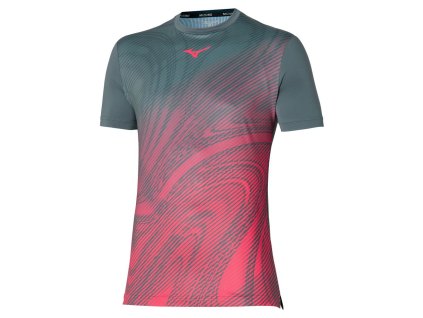 Triko Mizuno Charge Shadow Graphic Tee Turbulence