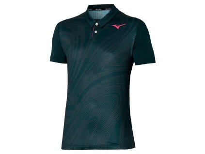 Triko Mizuno Charge Shadow Polo Black