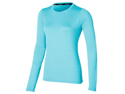 Triko Mizuno Impulse Core LS Tee Blue Glow