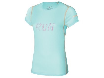 Triko Mizuno DryAeroFlow Graphic Tee Blue Glow