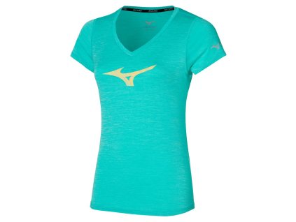 Triko Mizuno Impulse Core RB Tee Blue Turquoise