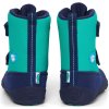 Dětské barefoot boty Affenzahn Minimal Highboot Vegan Dino - Green/Blue - AFZ-SHB-223