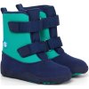 Dětské barefoot boty Affenzahn Minimal Highboot Vegan Dino - Green/Blue - AFZ-SHB-223