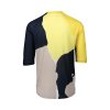 Dámský dres POC W's Pure 3/4 jersey - Color Splashes Multi Sulfur Yellow