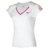 Dámské Triko Mizuno Printed Tee White Fuchsia