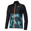 Pánská Bunda Mizuno Printed Jacket Black Blue Ashes