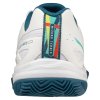 Boty Mizuno EXCEED STAR Jr. CC White Moroccan Blue Turquoise
