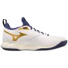 Boty Mizuno WAVE DIMENSION White Blue Ribbon MP Gold