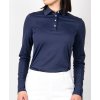Dámské polo triko Kjus Women Elena Cooling Polo L/S, Atlanta Blue,