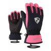Lyžařské rukavice Ziener LARINO GTX glove junior - černo růžové