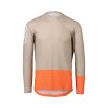 Pánský cyklo dres POC MTB Pure LS Jersey Light Sandstone Beige/Zink Orange