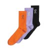 Ponožky ON Running Logo Sock 3-Pack Black/Comet/Flame