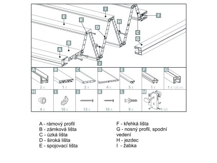 Glider for folding doors LUCIANA and ELVIRA (12pcs)