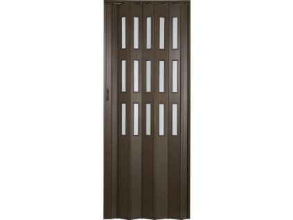 Kit DORA 87x200 cm - 48 Tmavý ořech, 3 řady skel