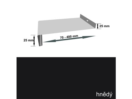 Extruded aluminium window sill - BROWN