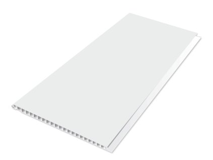 Plastic cladding LOME - matt white - 8 mm