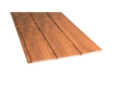 Plastic cladding with window foil - golden oak