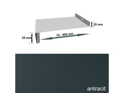 Aluminium-Fensterbank gezogen - ANTHRAZIT
