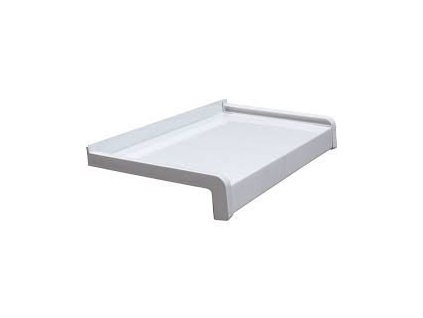 Bent aluminium windowsill - white - 280 x 1480 mm