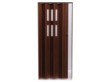 Folding doors PIONEER glazed DARK WALNUT