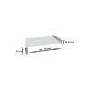 Aluminium bent windowsill - golden oak - 195 x 730 mm