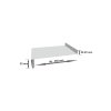 Bent aluminium windowsill - white - 240 x 1180 mm