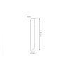 Skirting board STIQ 80x10 mm, white - 2.4 m