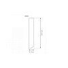 Sockelleiste STIQ 60x10 mm, weiß - 2,2 m
