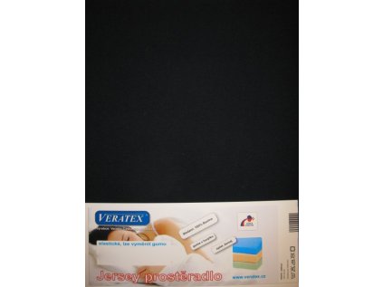 218017 jersey prosteradlo 140x200 cm c 35 cerna skladem posledni 1ks
