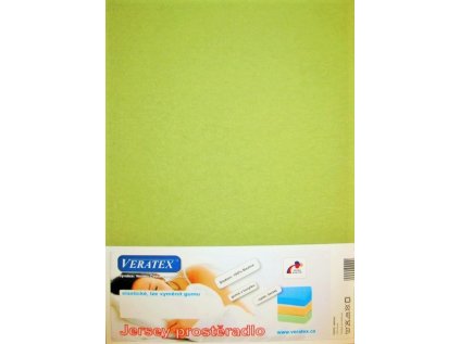 217444 jersey prosteradlo postylka 60x120 cm c 25 zlutozelena