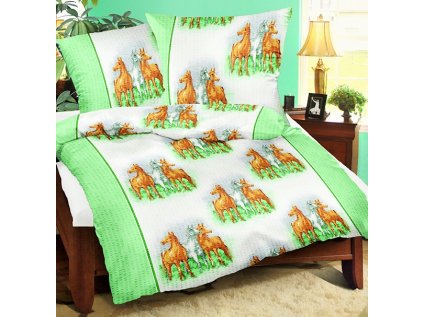 215368 detske povleceni krep kone 45x64 90x130 r1011