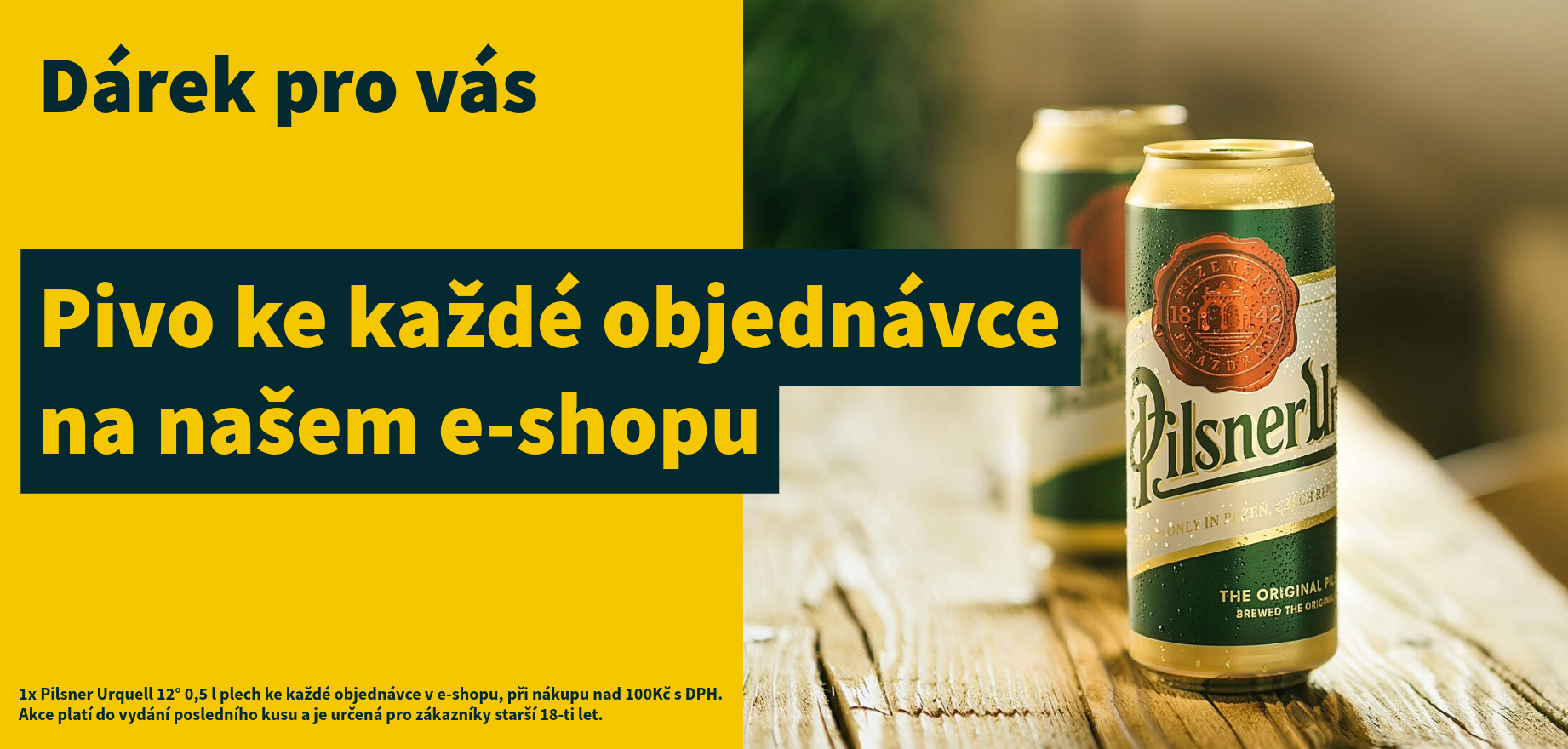 Pivo ke každé objednávce na e-shopu