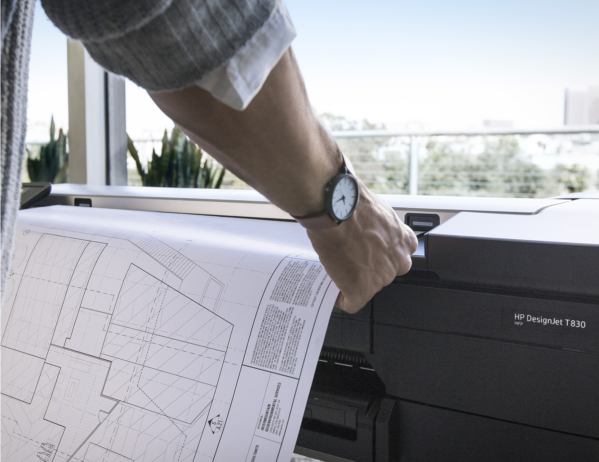 Detail výtlačku z HP DesignJet T520