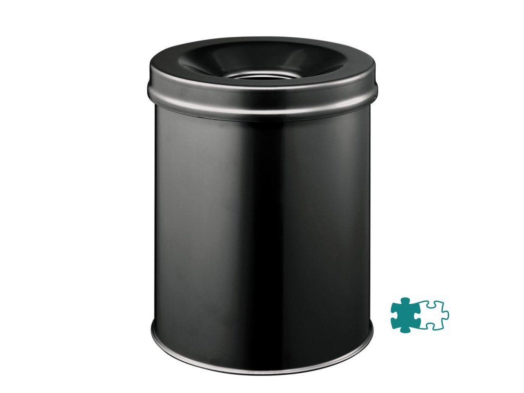 Kôš oceľový protipožiarny 15 ℓ čierny