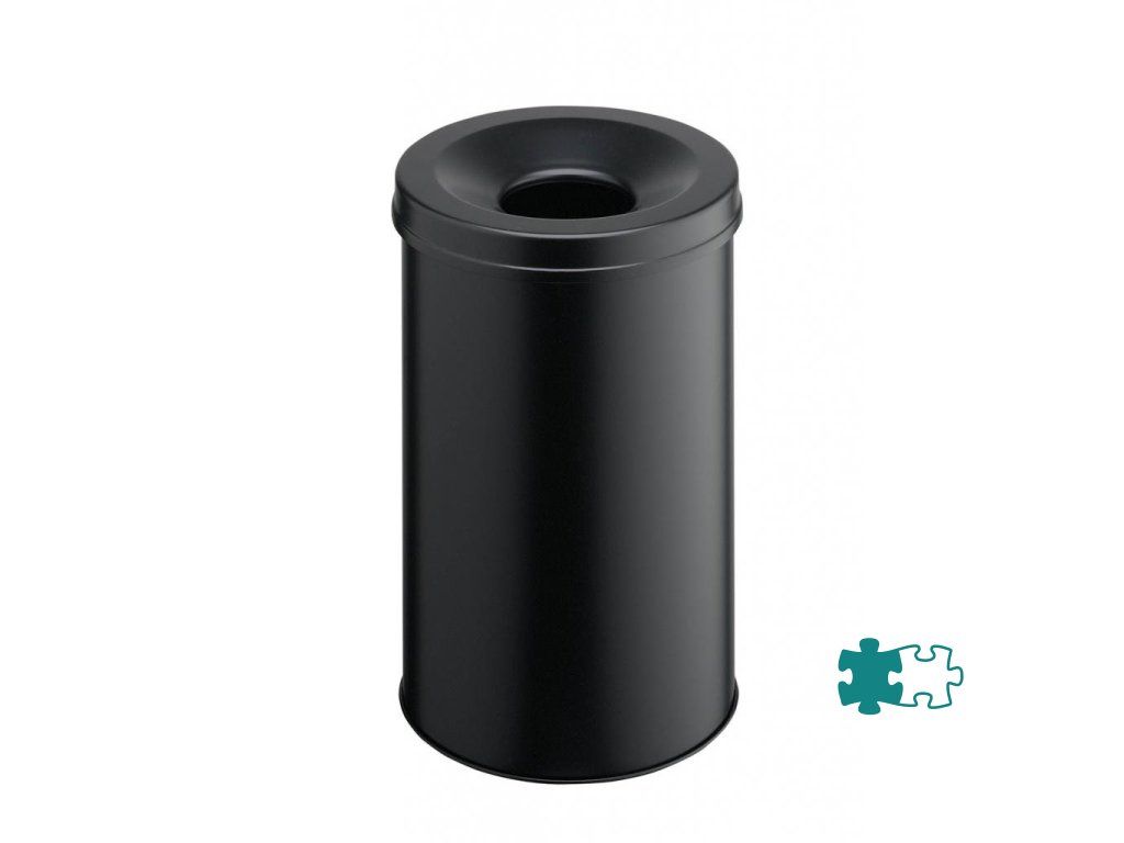 Kôš oceľový protipožiarny 30 ℓ čierny