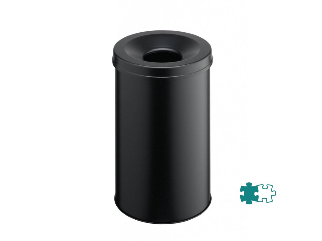 Kôš oceľový protipožiarny 30 ℓ čierny