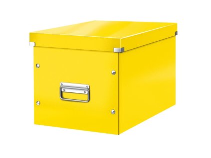 Štvorcová krabica Click & Store A4 žltá